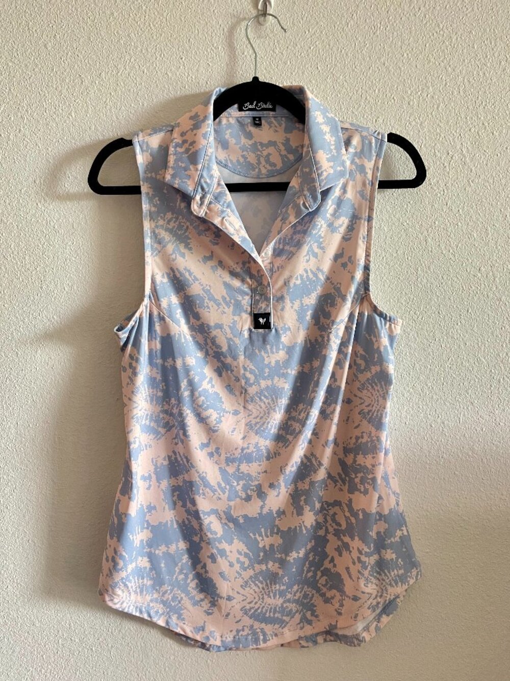 Bad Birdie Women’s Flora Fiesta Sleeveless Golf Polo Medium M Retired Tropical